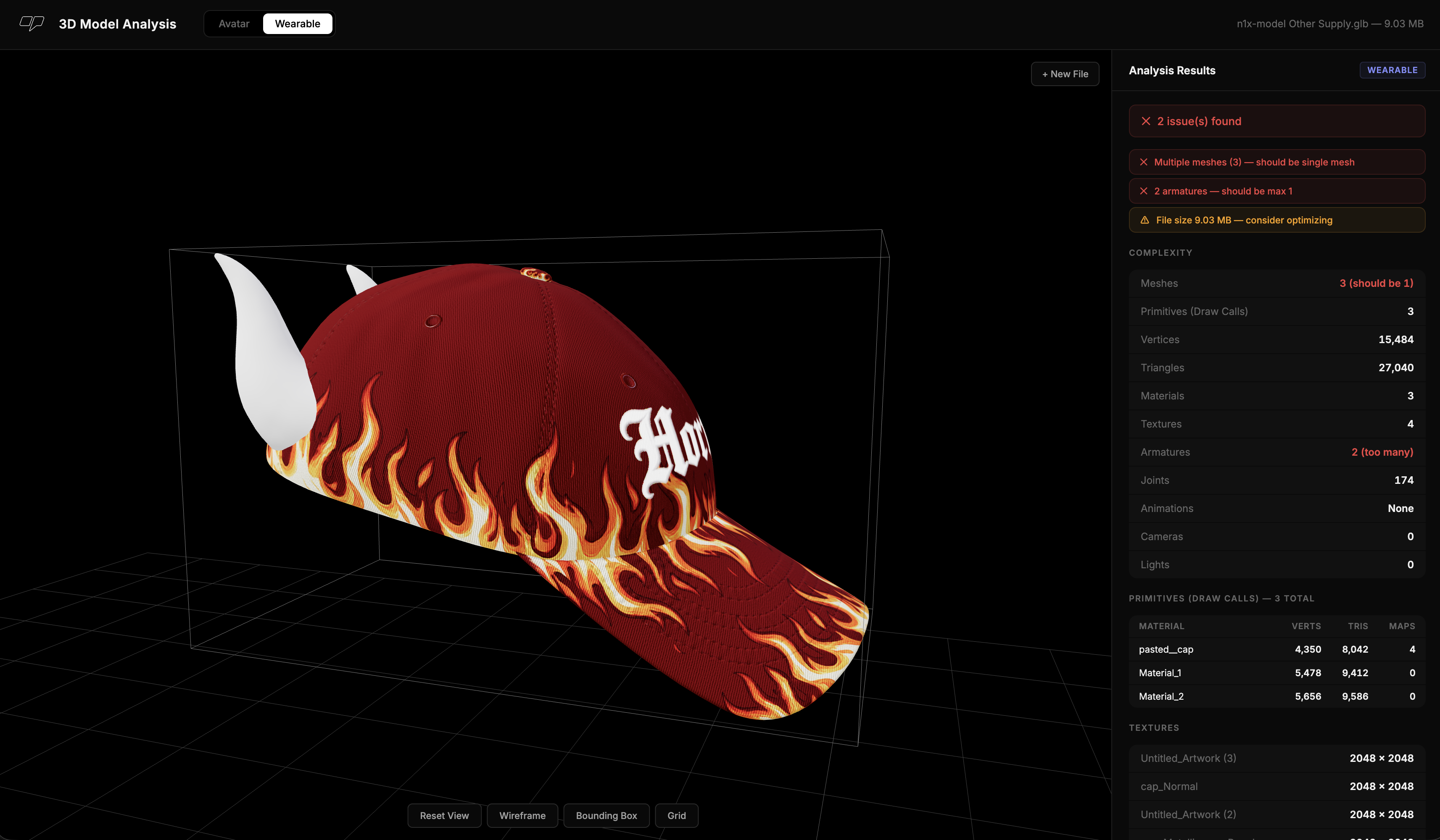 OP QA Tool · GLB analyzer